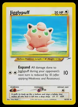 Pokemon Card - Jigglypuff Neo Destiny 44/105 Uncommon - Image 1