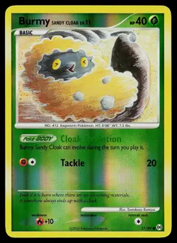 Pokemon Card - Burmy Sandy Cloak Arceus 57/99 Reverse Holo Common - Image 1