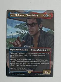Ian Malcolm Chaotician Borderless Jurassic World Collection REX MTG NM - Image 1