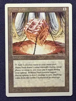 Mana Vault - 1994 Magic the Gathering MTG Revised - Free Shipping! - Image 1