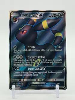 2017 Pokemon Base Set Umbreon GX Full Art 142/149 #142 NM DAMAGE - Image 1