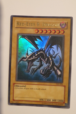 1996- Yu-Gi-Oh - Holo-Card - Red-Eyes B. Dragon - SDJ-001 - Image 1