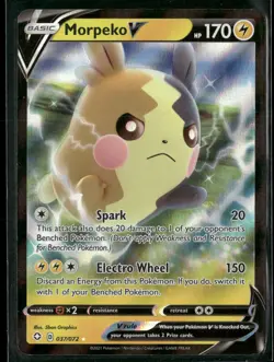 Morpeko V 037/072 Holo V Rare Shining Fates Pokemon Near Mint - Image 1
