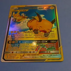 Pokemon Raichu & Alolan Raichu GX 220/236 TAG TEAM Full Art Holo - Image 2