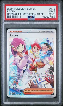 2024 POKEMON SCR EN-STELLAR CROWN SPECIAL ILLUSTRATION RARE #172 LACEY PSA 9 OC - Image 1