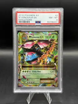 2016 Pokemon XY Evolutions Mega Venusaur EX Holo #2/108 PSA 9 - Image 1