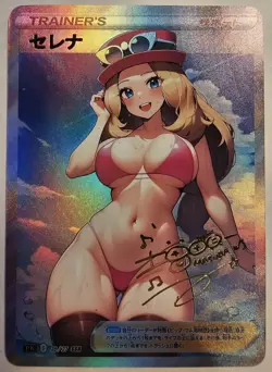 Serena Pokemon Bikini Sexy Anime Waifu Trainer Art Card - Image 1