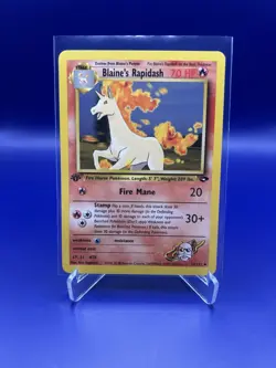 Pokemon TCG Blaine's Rapidash 33/132 1st Edition Gym Challenge English LP - Image 1