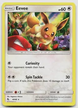 Eevee 48/68 Hidden Fates Holo Pokemon NM - Image 1