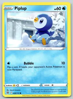 Piplup 035/172 Brilliant Stars Pokemon NM - Image 1