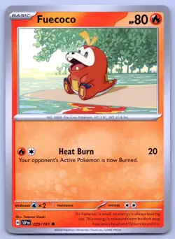 Fuecoco 029/191 Surging Sparks Pokemon NM - Image 1