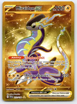 Miraidon ex 253/198 Hyper Rare Scarlet & Violet Pokemon Holo 2023 NM - Image 1