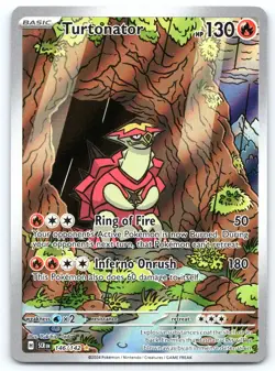 Turtonator 146/142 Illustration Rare Stellar Crown Pokemon Holo 2024 NM - Image 1