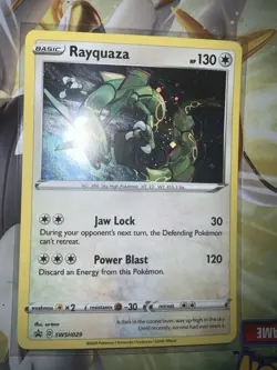 Pokemon TCG Rayquaza - SWSH029 Sword & Shield Black Star Promo NM W/Swirl - Image 1