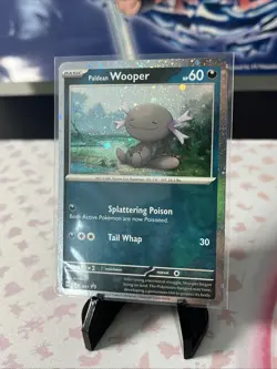 Pokemon TCG Scarlet & Violet Black Star Promo Paldean Wooper #41 Rare Cosmos NM - Image 1