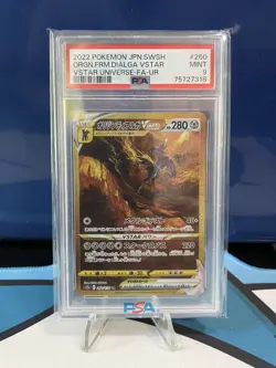2022 POKEMON JPN VSTAR UNIVERSE UR FULL ART/ORIGIN FORME DIALGA VSTAR PSA 9 - Image 1