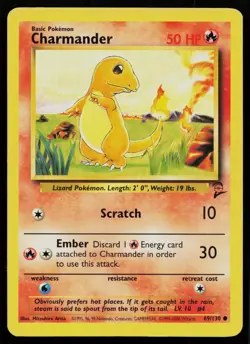 CHARMANDER 69/130 COMMON BASE SET 2 POKEMON HP - Image 1