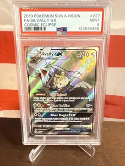 SILVALLY GX 2019 POKEMON SUN & MOON COSMIC ECLIPSE RARE 227/236 PSA 9 - Image 1