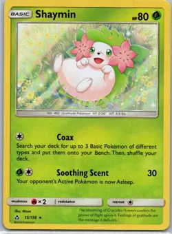Pokemon TCG Shaymin 15/156 Ultra Prism Holo LP - Image 1