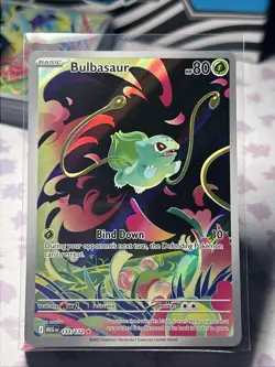 Pokemon TCG Bulbasaur 133/132 Mega Evolution Full Art Illustration Rare Holo NM - Image 1