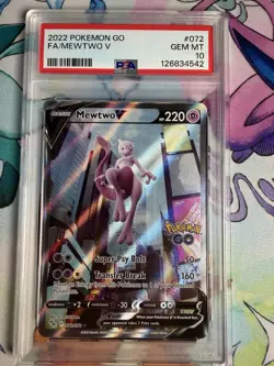 Mewtwo V (Alternate Full Art) 072/078 Pokemon GO Holo - PSA 10 - Image 2