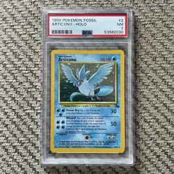 PSA 7 NM Articuno Holo Rare 1999 Pokemon Fossil Unlimited 2/62 Wotc Legendary - Image 1