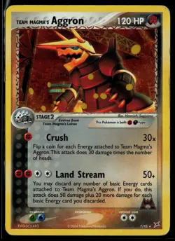 Team Magma's Aggron 7/95 Team Magma vs Team Aqua Rare Holo Pokemon - Image 1