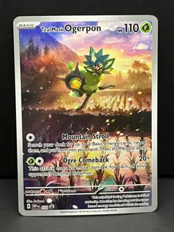 Teal Mask Ogerpon 123 Scarlet & Violet ETB Promo Pokemon Near Mint - Image 1