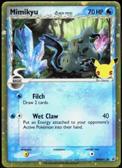 Mimikyu (Delta Species) SWSH136 Holo Promo Sword & Shield Promo Pokemon Holo NM - Image 1