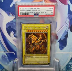 PSA 10 Winged Dragon of Ra GBI 003 Secret Rare Promo 2002 YuGiOh English Holo - Image 1