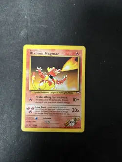 Blaine’s Magmar 37/132 Gym Heroes Pokemon TCG Card 1999 WOTC D1 - Image 1