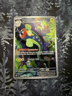 Eelektrik 114/086 Black Bolt Illustration Rare Holo Pokemon TCG Card NM - Image 1