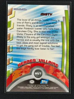 Misty HV7 Topps Trading Cards Series 3 Pokemon Near Mint - Image 2