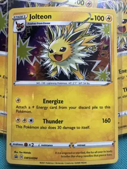 Jolteon SWSH094 Cosmos Holo Black Star Promo Sword & Shield Pokemon Card NM - Image 1