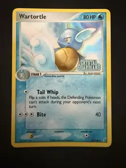 Wartortle (43/100) EX Crystal Guardians Stamped Reverse Holo Pokemon Card - NM - Image 1