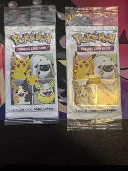 25th Anniversary General Mills Pokemon (2) Sealed Cereal 3-Card Booster Packs - Image 1