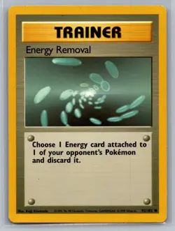 Energy Removal Base Set #092/102 Common Pokemon Card - Image 1