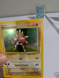 Pokemon TCG Hitmonchan 7/102 Base Set Holo Rare WOTC card LP Condition - Image 2