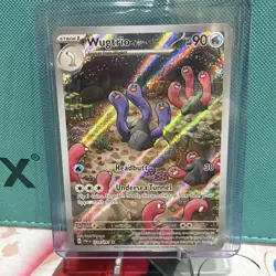 Pokemon Wugtrio 224/091 SV: Paldean Fates Illustration Rare Holo Card English - Image 2