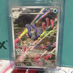 Pokemon Wugtrio 224/091 SV: Paldean Fates Illustration Rare Holo Card English - Image 3