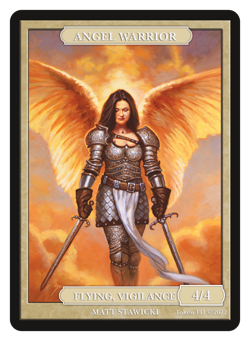 Angel Warrior 4/4 Flying, Vigilance Token Artist Matthew Stawicki MTG Magic - Image 1