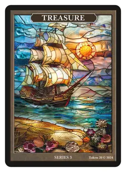 Treasure Stained Glass Token Givememana Tokens Magic the Gathering - Image 1