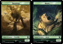 MTG The Lord of the Rings Commander - Beast 3/3 & Treefolk */*[Token] - Image 1
