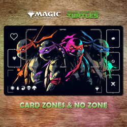 TMNT MTG Playmat Stitched Edges Gaming Mat Free Bag - Image 1