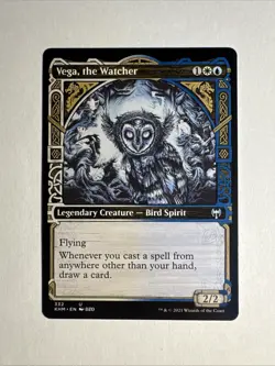1x Mtg Kaldheim Vega, The Watcher Showcase NM/M Magic The Gathering - Image 1