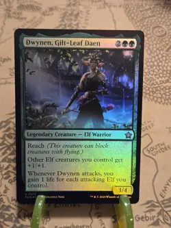 MTG Dwynen, Gilt-Leaf Daen Foundations Foil Uncommon NM - Image 1
