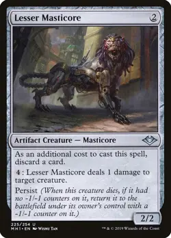 Magic MTG TCG Modern Horizons 2019 Lesser Masticore 225/254 - Image 1