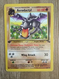 Aerodactyl - 16/62 - Pokemon Fossil 1st Edition Rare Card WOTC MP/HP - Image 1