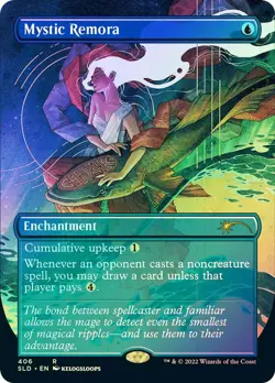 NM+ FOIL MTG Mystic Remora Borderless Secret Lair #406 Magic Card - Image 1