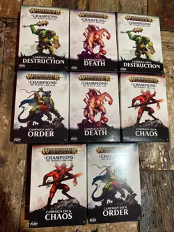 warhammer age of sigmar champions campaign decks x8 As New games workshop cards - Image 1